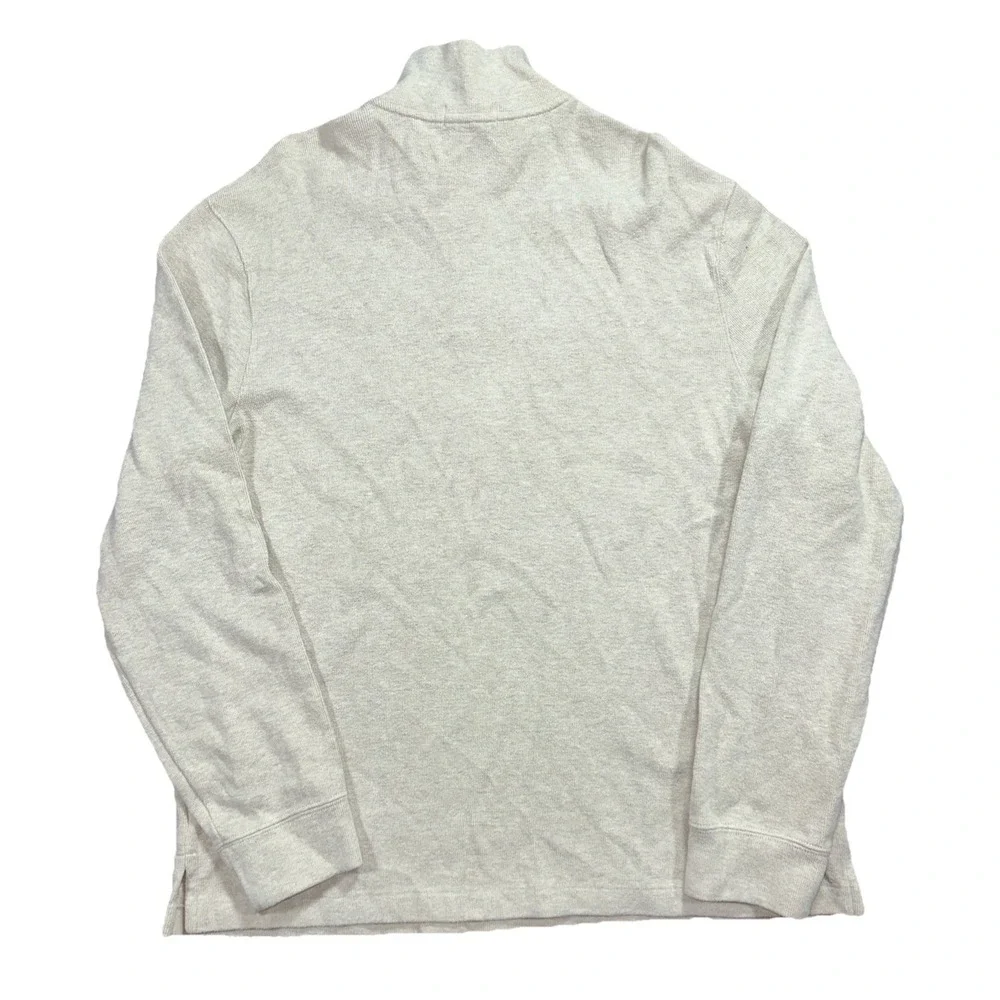 Polo Ralph Lauren Sweater Mens XL Cream Long Sleeve Quarter Zip Pullover Pony